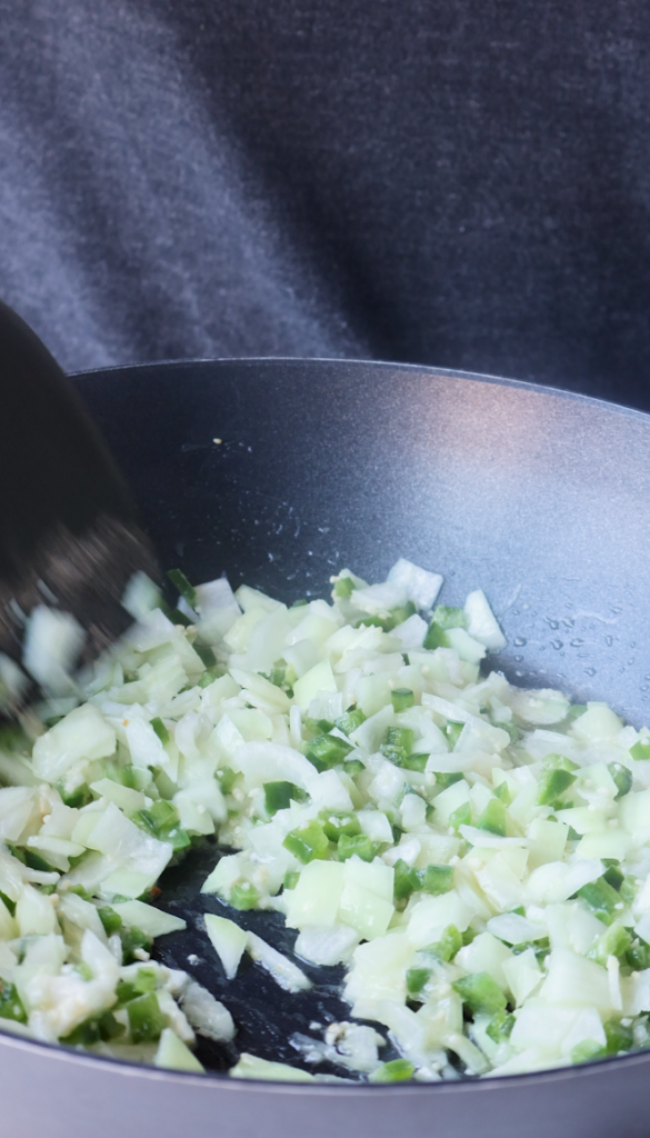 Saute onions and jalapeños in butter and garlic

Afghan Macaroni and Cheese